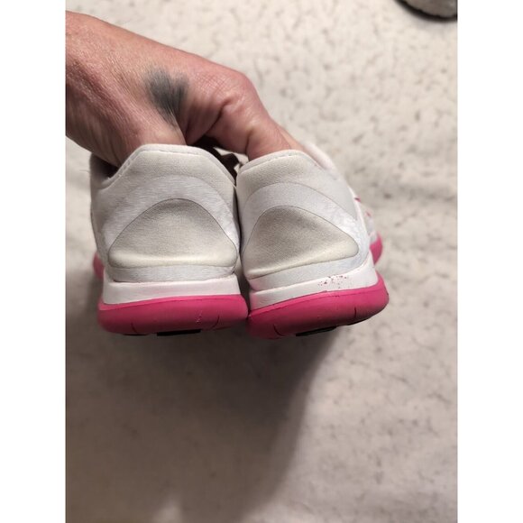 Nike Free 4.0 V4 Women's sz 6 Running Cross Trainer White/Vivid Pink 642200-100 - Picture 6 of 11
